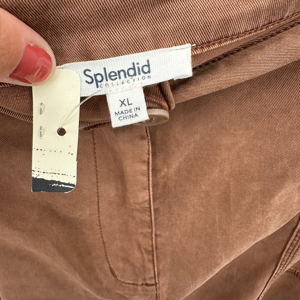 SPLENDID NWT Evereve Margaret Wide Leg Cropped Pant in Terracotta // XL - Picture 8 of 13